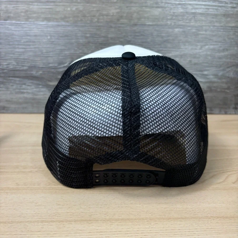 Camp Counselor Hat‎ Cap Snapback Black White Trucker Camping Adjustable